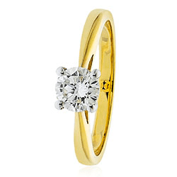 18ct Yellow Gold Solitaire Diamond Ring 0.70ct