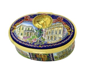Halcyon Days Royal Couple's Birthdays Enamel Box