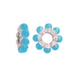 Silver And Turquoise Storywheel Charm