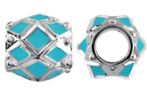 Blue And Enamel Silver Storywheel Charms