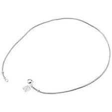 Silver Storywheel Snake Necklace 16"
