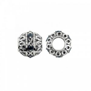 Sapphire And Silver Storywheel Charm