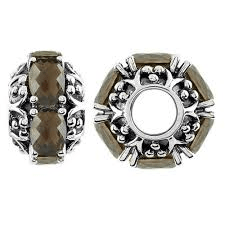 Smoky Quartz And Silver Storywheels Charm