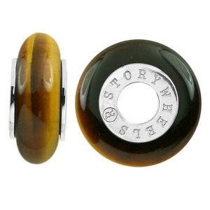 Tiger Eye And Silver Storywheels Charm