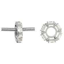 White Topaz And Silver Storywheels Charm