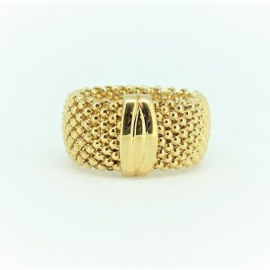 'Popcorn' Silver Gilt Ring