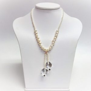 Pearl And Rock Crystal Necklet