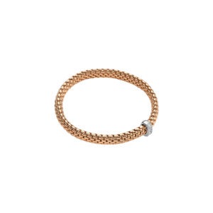 FOPE 18ct Rose Gold Vendome Diamond Bracelet