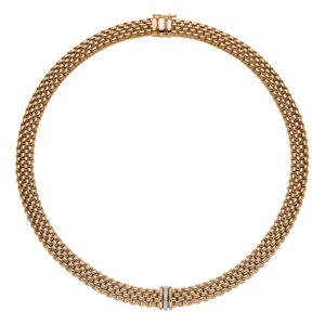 FOPE 18ct Yellow Gold Diamond Panorama Necklace
