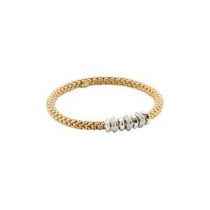 FOPE 18ct Yellow Gold Diamond Solo Bracelet