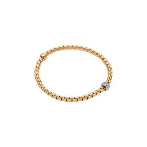 FOPE 18ct Yellow Gold Diamond Eka Tiny Bracelet