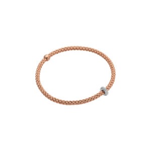 FOPE 18ct Rose Gold Diamond Prima Bracelet