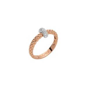 FOPE 18ct Rose Gold Diamond Solo Ring