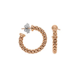 FOPE 18ct Rose Gold Hoop Earrings