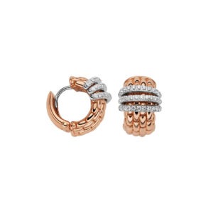 FOPE 18ct Rose Gold Diamond Panorama Earrings