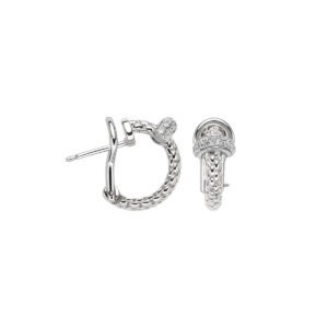 FOPE 18ct White Gold Diamond Solo Earrings