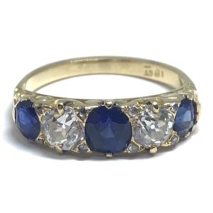 Pre-Owned 18ct Gold Sapphire and Diamond Ring