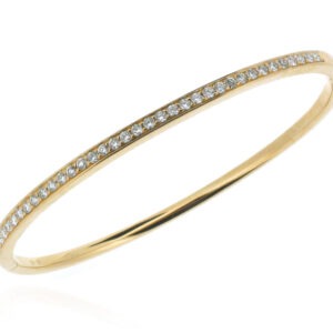 18ct rose gold diamond bangle