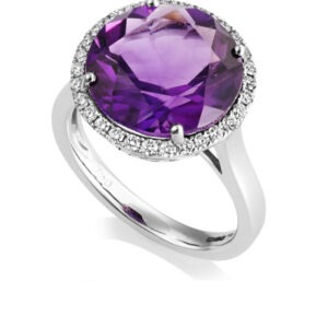 Amethyst & Diamond Ring