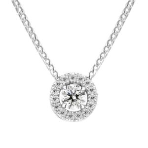 Gold Diamond Halo necklace