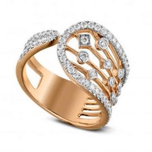 18ct Rose Gold and Diamond Cheri Ring 0.75cts