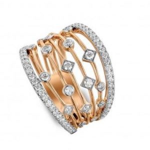 18ct Rose Gold and Diamond Cheri Ring 0.85cts