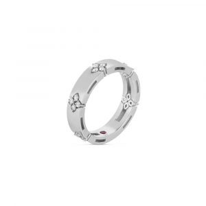 Roberto Coin 18ct White Gold Diamond Love in Verona Ring