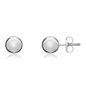 9ct White Gold 5mm Ball Stud Earrings