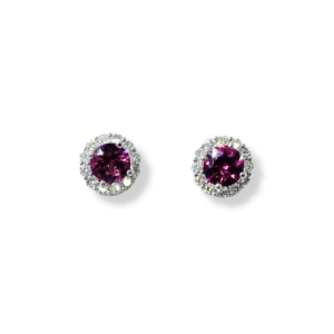 18ct White Gold Spinel & Diamond Earrings