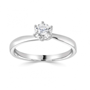18ct White Gold Solitaire Diamond Ring 1.21ct
