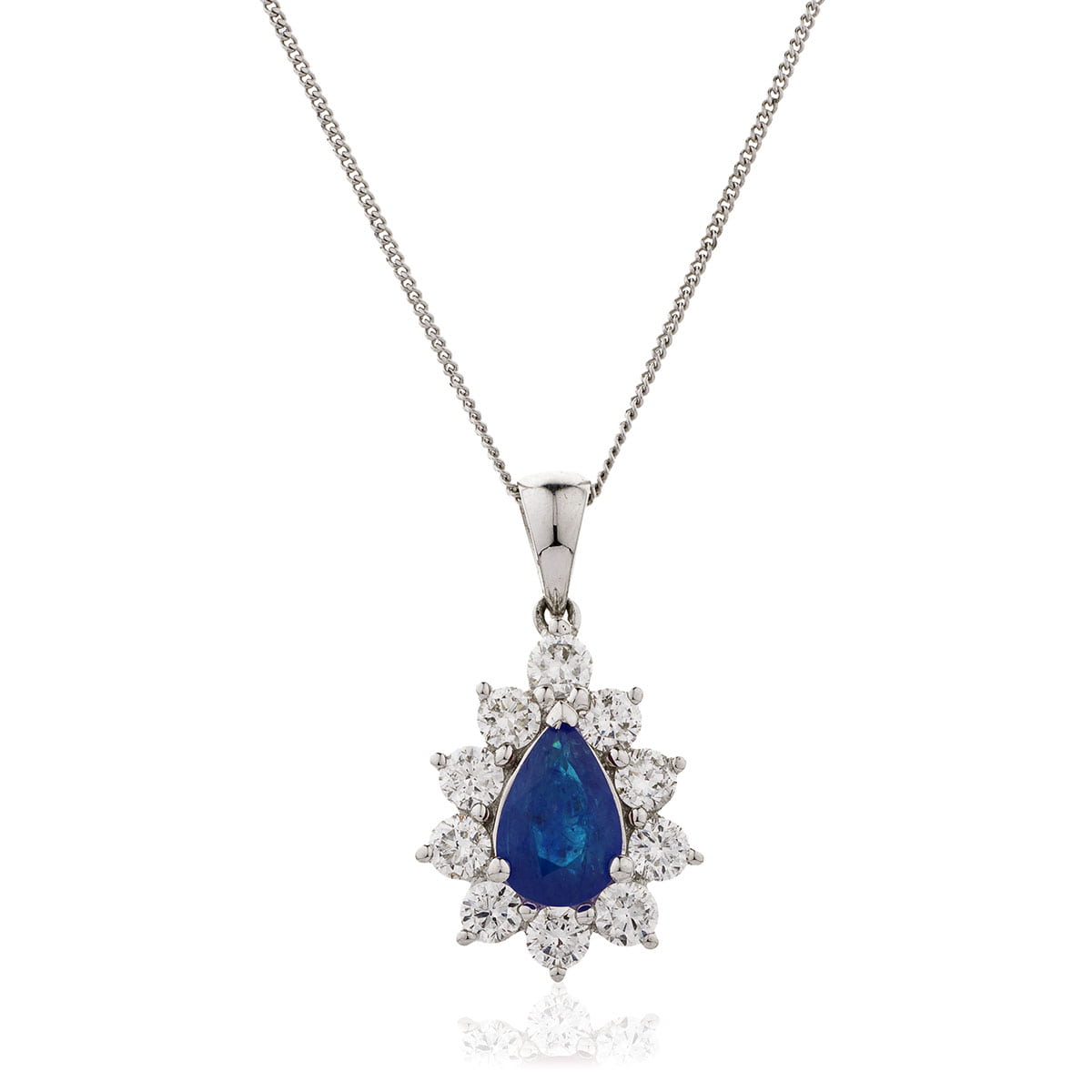 18ct Gold Sapphire & Diamond Pendant