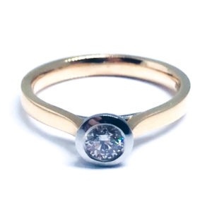 18ct Rose Gold Diamond Solitaire Ring 0.30ct