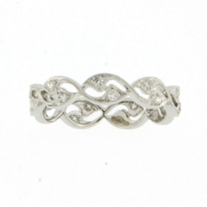 18ct White Gold Diamond "69" Ring