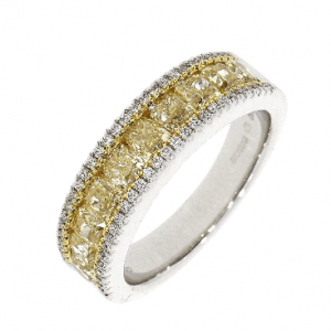 18ct White Gold Yellow Diamond Eternity Ring