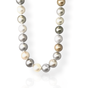 Graduated Tahitian Pearl Strand With White Gold Pearl Clasp