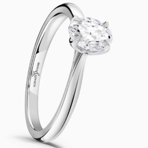 LAB GROWN 18ct White Gold Diamond Solitaire Ring
