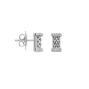 FOPE 18ct White Gold Essential Diamond Earrings