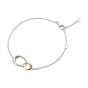 Georg Jensen Sterling Silver & 18ct Rose Gold Offspring Bracelet