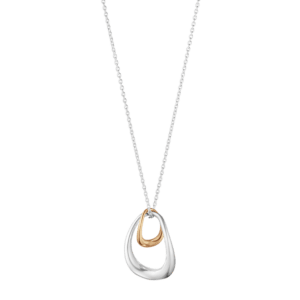 Georg Jensen Sterling Silver & 18ct Rose Gold Offspring Necklace