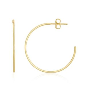 9ct Yellow Gold Peg & Scroll Hoops