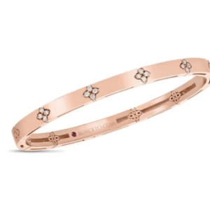 Roberto Coin 18ct Rose Gold Diamond Love in Verona Bangle