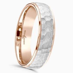 Platinum & 18ct Rose Gold Wedding Band 6mm