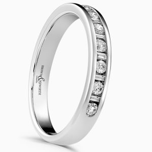 Platinum Charm Diamond Half Eternity Ring 0.20cts