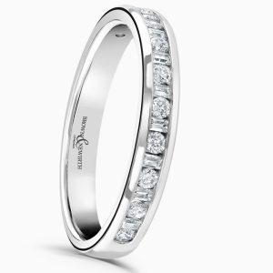 Platinum Charm Diamond Half Eternity Ring 0.33cts