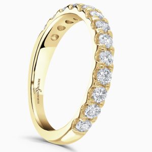 18ct Yellow Gold Diamond Half Eternity Ring 0.75cts