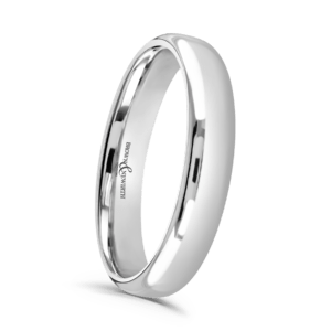 Platinum Honest Wedding Band 4mm
