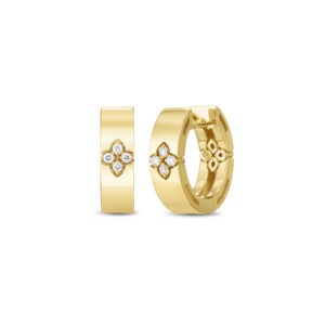 Roberto Coin 18ct Yellow Gold & Diamond Love in Verona Earrings