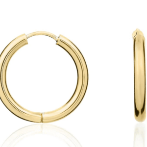 9ct Yellow Gold Polished Round Huggy Hoop Earrings