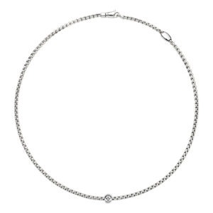 FOPE 18ct White Gold Diamond Eka Tiny Necklace