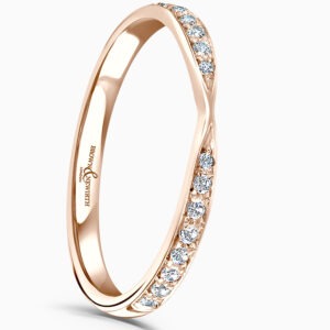 18ct Rose Gold Diamond Half Eternity Ring 0.05cts